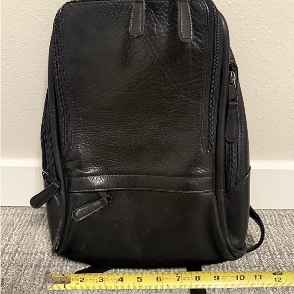 Latico Black Leather Backpack Bag purse women’s Vintage RARE main image 8